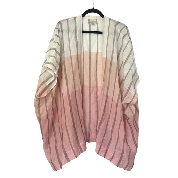 Loft Open Front Striped Ombre Kimono Top One Size Womens - Picture 1 of 5